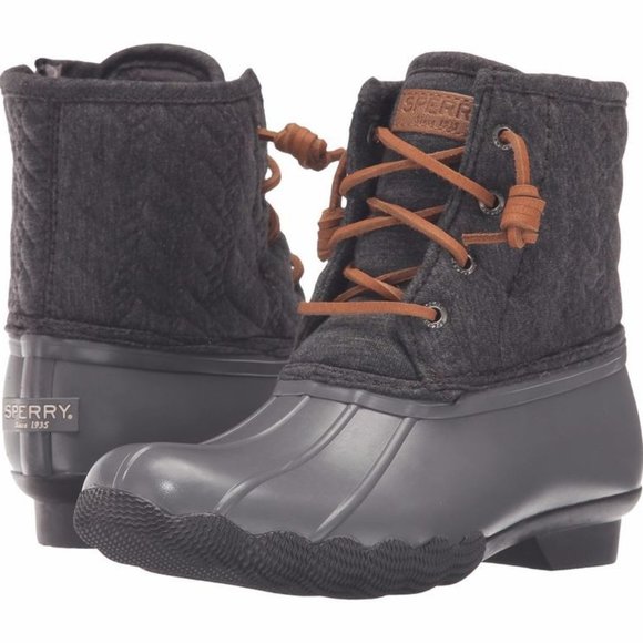 Sperry Other - Sperry Girls Kids Saltwater Duck Boots Grey